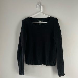 Roots knit sweater in linen and cotton, black, size XS, EUC